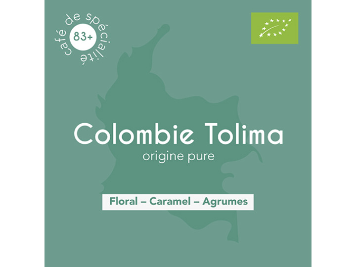 Boite café grain Origine pure Colombie 250g