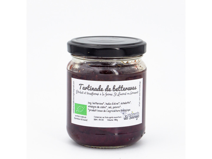 Tartinade betterave 180g Condiments sauvages